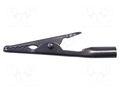 Crocodile clip; 10A; black; Grip capac: max.7.9mm; Contacts: steel MUELLER ELECTRIC BU-60BLACK