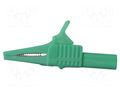 Crocodile clip; 30A; 1kV; green; Grip capac: max.19mm MUELLER ELECTRIC BU-65-5