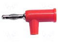 Connector: 4mm banana; plug; 15A; 5kVDC; red; nickel plated MUELLER ELECTRIC BU-P1825-2