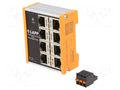 Switch Ethernet; unmanaged; Number of ports: 8; 18÷30VDC; RJ45 LAPP 21700145