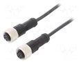 Cable: for sensors/automation; PIN: 4; with metal nut; plug; 250V AMPHENOL LTW M12A04FL12AFLSB001