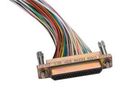 MICRO-D CABLE, 15P RCPT-FREE END, 36" DCHM15S6N5-36.0MN-HT1