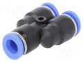 Push-in fitting; Y-Yap spliYYer; -0.95÷15bar; PBT; BLUELINE PNEUMAT 140.008