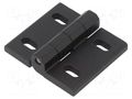 Hinge; Width: 50mm; cast zinc; black; H: 45mm; adjustable ELESA+GANTER GN235ZD50-45-B-SW