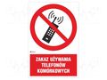 Safety sign; prohibitory; PVC; W: 200mm; H: 300mm ANRO IP/013/1/C1/P