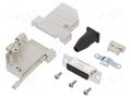 D-Sub; PIN: 15; female; angled 45°; soldering; for cable; UNC 4-40 AMPHENOL COMMUNICATIONS SOLUTIONS DTSL-RGLJSS-15FSSL
