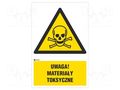 Safety sign; warning; PVC; W: 200mm; H: 300mm ANRO IW/016/1/C1/P