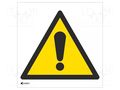Safety sign; warning; PVC; W: 200mm; H: 200mm ANRO IW/001/C/P