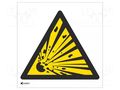 Safety sign; warning; self-adhesive folie; W: 200mm; H: 200mm ANRO IW/002/C/F