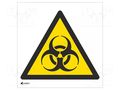 Safety sign; warning; self-adhesive folie; W: 200mm; H: 200mm ANRO IW/009/C/F