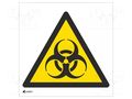 Safety sign; warning; self-adhesive folie; W: 200mm; H: 200mm ANRO IW/009/C/F