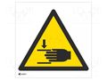 Safety sign; warning; self-adhesive folie; W: 200mm; H: 200mm ANRO IW/024/C/F