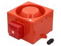 Signaller: lighting-sound; 230VAC; siren,flashing light; red CLIFFORD & SNELL YL80/N50/R/RF/WR