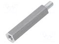 Screwed spacer sleeve; 25mm; Int.thread: M3; Ext.thread: M3 DREMEC TFM-M3X25/DR234