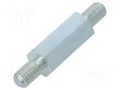 Screwed spacer sleeve; 30mm; Ext.thread: M8; hexagonal; steel DREMEC TMM-M8X30/DR4213