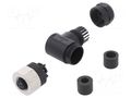 Connector: M12; plug; PIN: 4; female; 250V; angled 90°; IP65,IP67 DEGSON ELECTRONICS SM12-PRP-A4W-1B9