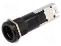 Fuse holder; 5x20mm,6.3x32mm; 16A; on panel; black; FUL; 500VAC SCHURTER 0031.2307