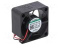 Fan: DC; axial; 12VDC; 30x30x15mm; 4.57m3/h; Vapo; 4600rpm SUNON MF30151V3-A99-A