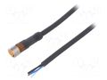 Connector: M8; 15m; female; PIN: 4; straight; plug; PUR LUMBERG AUTOMATION RKMV4-225/15M