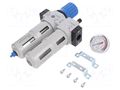 Air preparation set; 3500l/min; Working press: max.16bar; 20um PNEUMAT DC401A-04