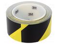 Tape: warning; yellow-black; L: 33m; W: 50mm; self-adhesive 3M 3M-5702-UVG-50-33