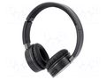 Wireless headphones with microphone; black; 20÷22000Hz; 10m; 32Ω QOLTEC QOLTEC-50825
