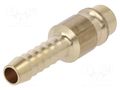 Quick connection coupling; 0÷35bar; brass; L: 44mm; 1000l/min PNEUMAT ES-6-S