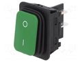 ROCKER; DPST; Pos: 2; ON-OFF; 20A/250VAC; green; none; 1930; 100mΩ Marquardt 1932.3118