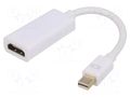 Adapter; HDMI socket,mini DisplayPort plug; 0.15m; white; white AKYGA AK-AD-38