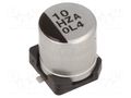 Capacitor: hybrid; 10uF; 50VDC; SMD; ESR: 120mΩ; ZA; ±20%; Ø5x5.8mm PANASONIC EEHZA1H100R