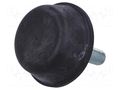 Vibroisolation foot; Ø: 50mm; Shore hardness: 40±5; 1843N; 369N/mm ELESA+GANTER DVB6-50-20M10-40-4