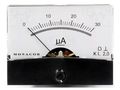 Ammeter; on panel; I DC: 0÷30uA; Class: 2; Int.resist: 6.5kΩ MONACOR PM-2/30UA