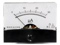 Ammeter; on panel; I DC: 0÷30uA; Class: 2; Int.resist: 6.5kΩ MONACOR PM-2/30UA