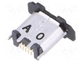 Connector: USB B micro; socket; ZX; on PCBs; SMT; PIN: 5; vertical HIROSE ZX80-B-5P-30