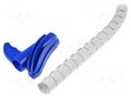 Spiral wrapping; 30mm; polypropylene; light grey; Helawrap HWPP HELLERMANNTYTON HWPP-30MM-PP-GY-Q1