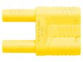 Connector: 4mm banana; stackable safety shunt; 32A; 1kVAC; yellow SCHÜTZINGER SKURZ610019-4NI-GE
