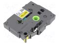 Tape; 9mm; 8m; yellow; Character colour: black; laminated,glued BROTHER BR-TZE621