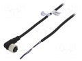 Cable: for sensors/automation; M12; PIN: 2; angled; 2m; plug; CL AUTONICS CLD2-2