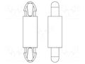PCB distance; polyamide 66; L: 12mm; latch/latch; natural; UL94V-0 DREMEC DR8G806V40060