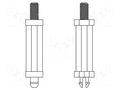 PCB distance; polyamide 66; L: 12mm; screwed rod,snap fastener DREMEC DR8G517V43086