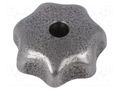 Knob; Ø: 32mm; Int.thread: M6; cast iron; DIN 6336 ELESA+GANTER DIN6336-GG-32-M6-D