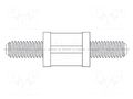 Spacer sleeve; cylindrical; polyamide 66; M4; 12.7mm; natural DREMEC DR8G516V42741