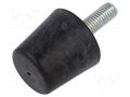 Vibroisolation foot; Ø: 38mm; Shore hardness: 70±5; 1432N; 164N/mm ELESA+GANTER DVB6-38-35M10-28-7