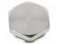 Stopper; M32; 1.5; IP68; brass; Plating: nickel; V-NE-Ms; Seal: FKM HUMMEL HUMMEL-1157320050