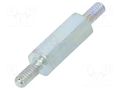 Screwed spacer sleeve; 10mm; Ext.thread: M2; hexagonal; steel DREMEC TMM-M2X10/DR421