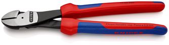 KNIPEX 74 02 250 High Leverage Diagonal Cutter with multi-component handles black atramentized 250 mm 74 02 250 4003773042402