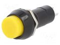 Switch: push-button; Pos: 2; SPST-NO; 1A/250VAC; OFF-ON; Ø12mm NINIGI PS11AYL