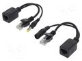 Passive PoE cable kit; PoE (PoE); black QOLTEC QOLTEC-50579