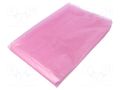 Waste bag; ESD; 28um; 180l; 10pcs; polyetylene; pink EUROSTAT GROUP ERS-410950013