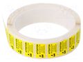 Self-adhesive label; ESD; 12x22mm; 1000pcs; reel; black,yellow STATICTEC PRT-STL1222
